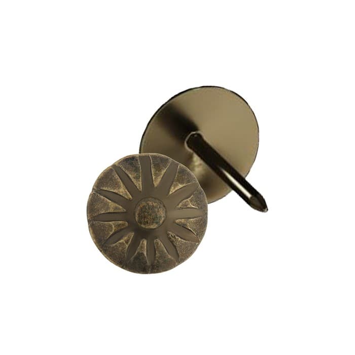 Гвозди ТУНДРА, декоративные, обивочные, фактурные, 11×16 мм, бронза, фасовка 50 шт.