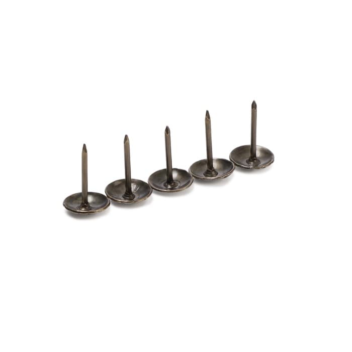 Гвозди ТУНДРА, декоративные, обивочные, фактурные, 11×16 мм, бронза, фасовка 50 шт.