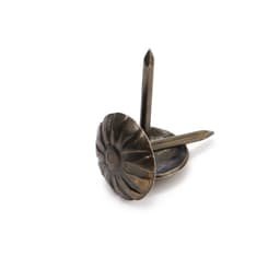 Гвозди ТУНДРА, декоративные, обивочные, фактурные, 11×16 мм, бронза, фасовка 50 шт.