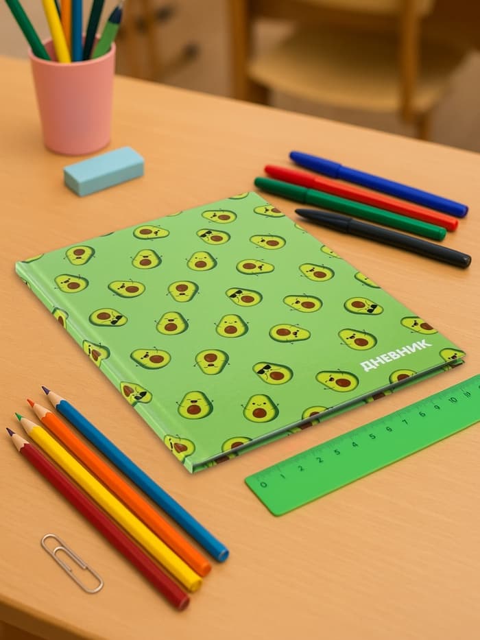 Дневник школьный для 1-11 классов, «Авокадо мини ПАТТЕРН», твёрдая обложка 7БЦ, глянцевая ламинация, 40 листов