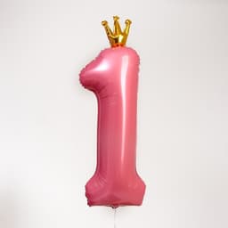 Воздушный шар фольгированный 40" «Цифра 1 с короной»