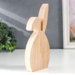 Фигурка дерево, керамика «Зайчик зелёный», 15×3×7.4 см