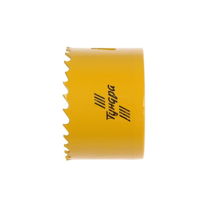 Коронка биметаллическая ТУНДРА, 65 мм, M16 с дополнительной фиксацией