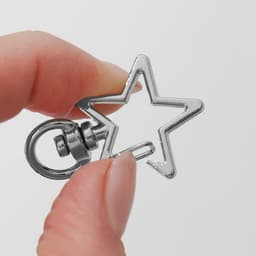 Карабин металлический «Звезда», 34×24 мм / 8×2.2 мм, 5 шт., под серебро