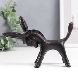 Фигурка чугун, подставка для колец «Ослик», 10×4×12.5 см