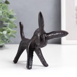 Фигурка чугун, подставка для колец «Ослик», 10×4×12.5 см
