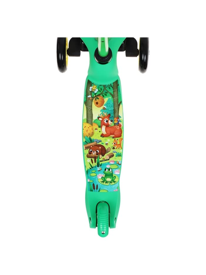 Самокат GRAFFITI «В лесу», колёса PU 110/80 мм, ABEC 7, цвет зелёный