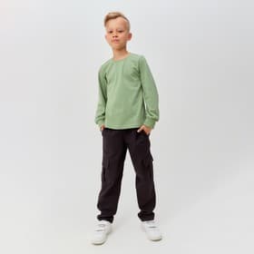 Брюки для мальчика MINAKU: Casual collection, коричневые, рост 140
