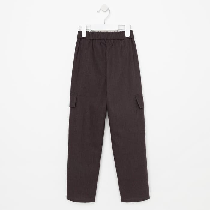 Брюки для мальчика MINAKU: Casual collection, коричневые, рост 140
