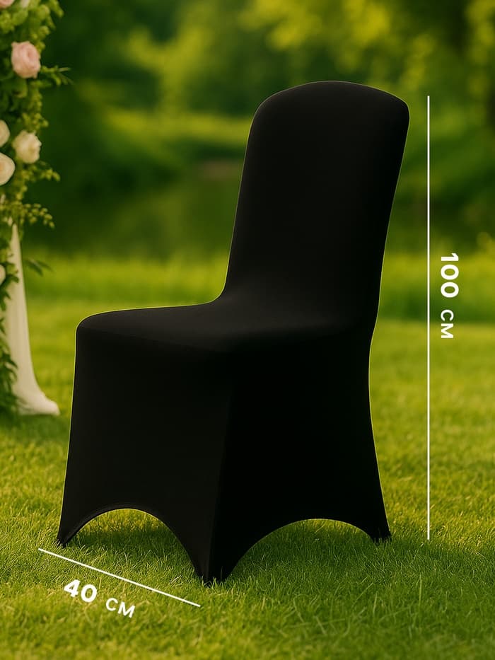 Чехол на стул, размер 100×40 см, чёрный