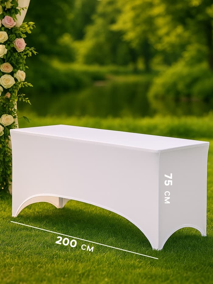 Чехол на стол, размер 200×75 см, белый