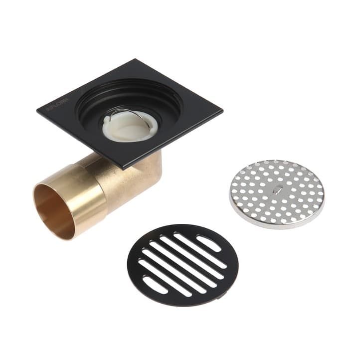 Трап AFLORN AF20510F-10, 100×100 мм, горизонтальный, латунь, черный