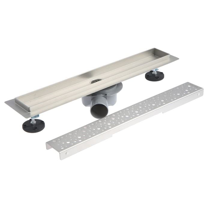 Трап линейный AFLORN AF20307-50, 500×70 мм, с фланцем своб. вращения 360°, нерж. сталь