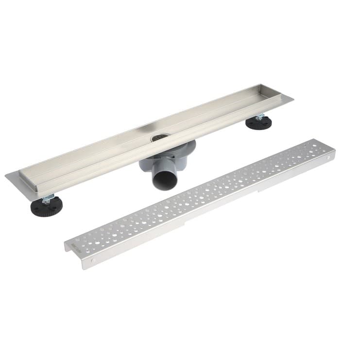 Трап линейный AFLORN AF20307-60, 600×70 мм, с фланцем своб. вращения 360°, нерж. сталь