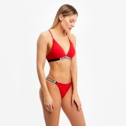 Комплект нижнего белья женский (топ, трусы), красный МИКС, размер 46-48