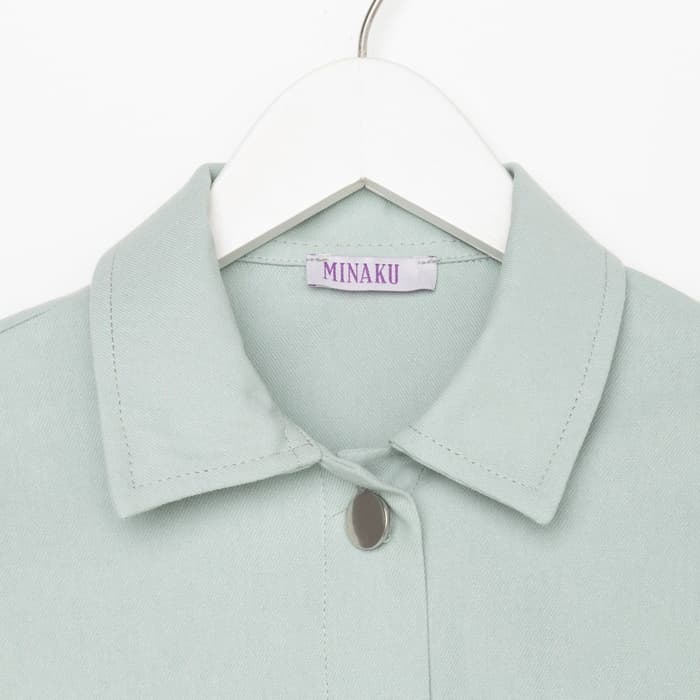 Рубашка для девочки MINAKU: Casual collection KIDS, цвет мятный, рост 122 см