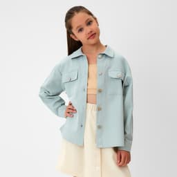 Рубашка для девочки MINAKU: Casual collection KIDS, цвет мятный, рост 128 см