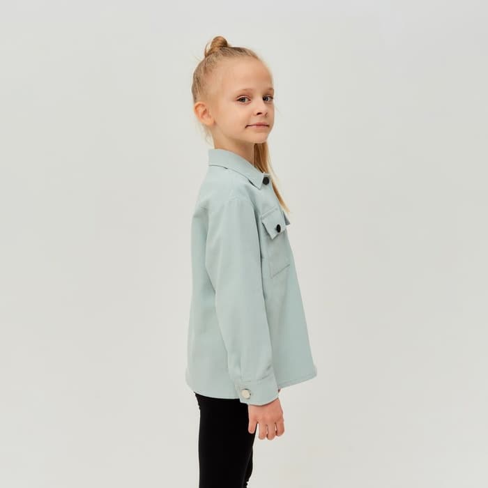 Рубашка для девочки MINAKU: Casual collection KIDS, цвет мятный, рост 128 см