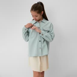 Рубашка для девочки MINAKU: Casual collection KIDS, цвет мятный, рост 128 см