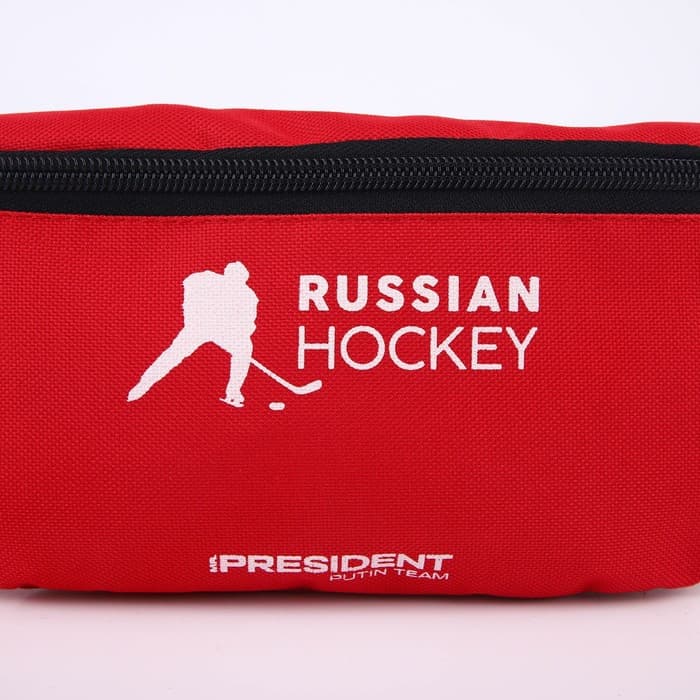 Сумка на пояс «Putin team», 32×8×15 см, отд на молнии, красная