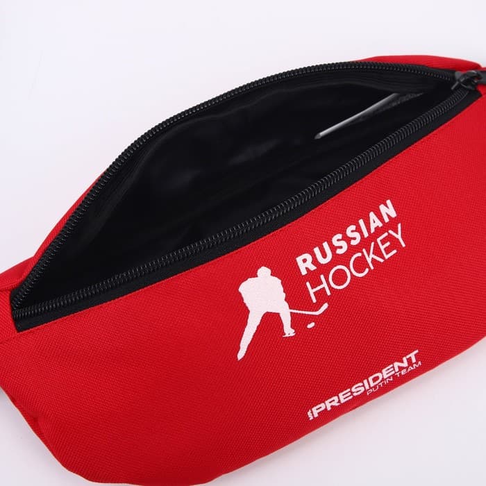 Сумка на пояс «Putin team», 32×8×15 см, отд на молнии, красная