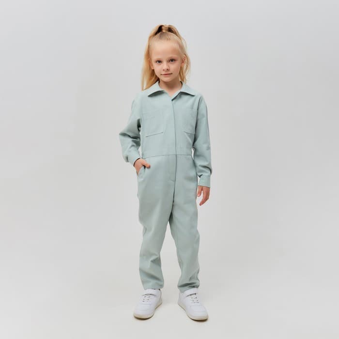 Комбинезон для девочки MINAKU: Casual collection KIDS, цвет мятный, рост 122 см