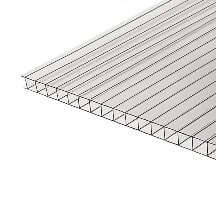 Сотовый поликарбонат 6 мм, 2.1×6 м, УФ, прозрачный