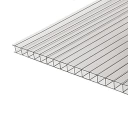 Сотовый поликарбонат 6 мм, 2.1×6 м, УФ, прозрачный