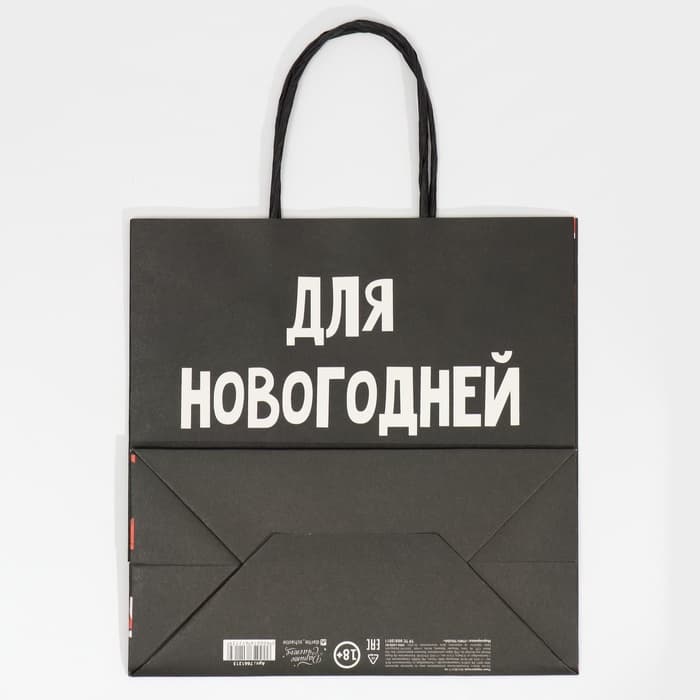 Пакет подарочный новогодний «Новогодняя суета», 22×22×11 см