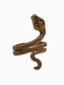 Кольцо «Змея», два глаза, цвет чернёное золото, безразмерное