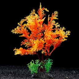 Растение искусственное аквариумное, 15 см, оранжевое