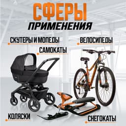 Замок навесной велосипедный LOCKLAND, кодовый, 10×650 мм, цвет черный