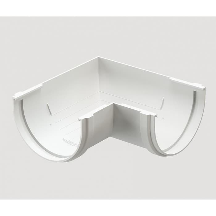 Угловой элемент водосточного желоба DÖCKE STANDARD, 20 мм, 90˚, цвет белый