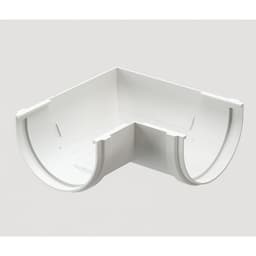Угловой элемент водосточного желоба DÖCKE STANDARD, 20 мм, 90˚, цвет белый