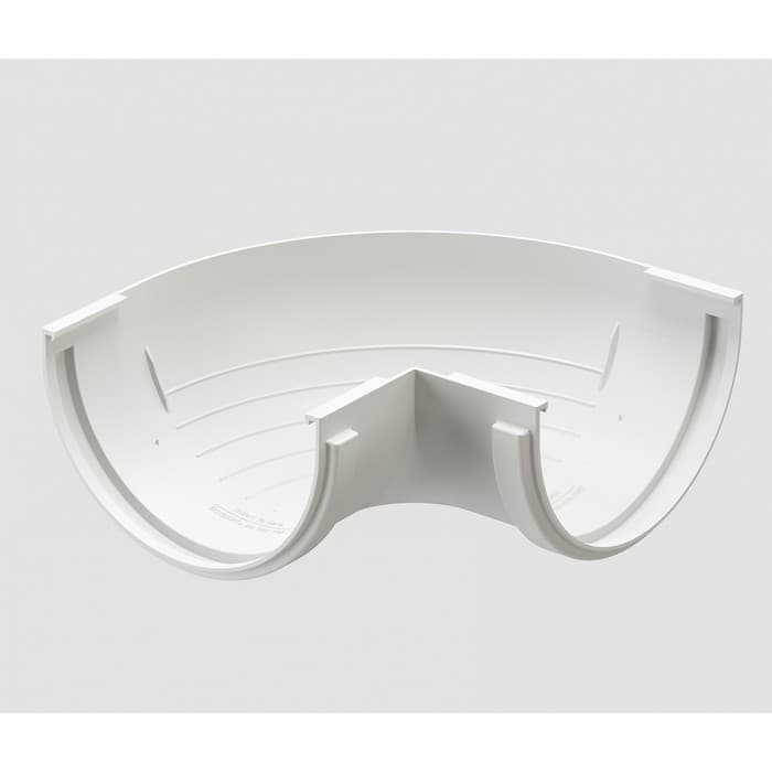 Угловой элемент водосточного желоба DÖCKE STANDARD, 120 мм, 90˚, цвет белый