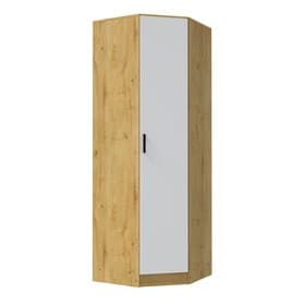 Шкаф угловой «ЭКО», 760×481×2200 мм, цвет дуб вотан, белый