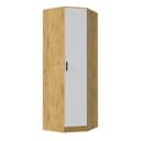 Шкаф угловой «ЭКО», 760×481×2200 мм, цвет дуб вотан, белый