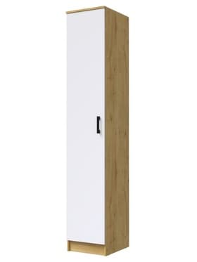 Шкаф - пенал «Соло», 400×490×2200 мм, цвет дуб вотан / белый