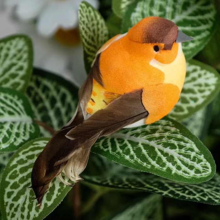 Птичка для декора и флористики, на прищепке, МИКС, 8×3.5×3 см