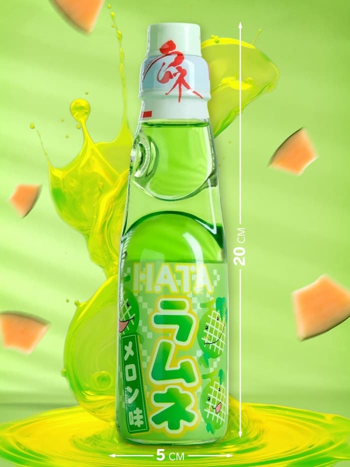Напиток газированный Ramune со вкусом дыни, 200 мл