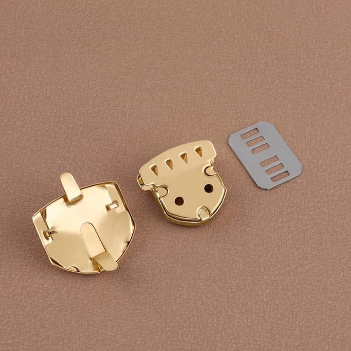 Застёжка для сумки, 3.3×3 см, цвет золотой