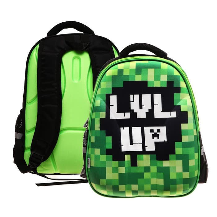 Рюкзак школьный, каркасный, 39×30×14 см «Тетрис»