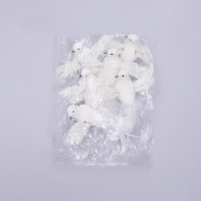 Декор на прищепке «Птица», белая, 18×6.5×12 см