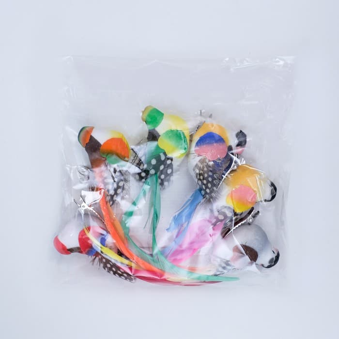 Птичка для декора и флористики, на прищепке, МИКС, 13×2.5×3 см