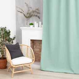 Штора портьерная «Этель. Структурная», 250×265 см, светло-зелёная