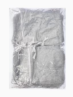 Мешочек подарочный «Тиснение», 10×12 см ( ± 1 см), бело-серебристый
