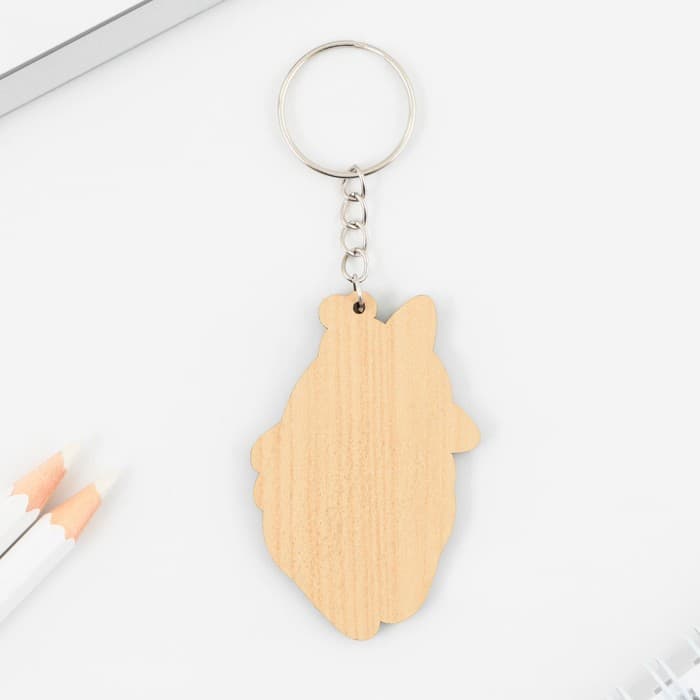 Брелок для ключей деревянный «Корги», 5×6 см
