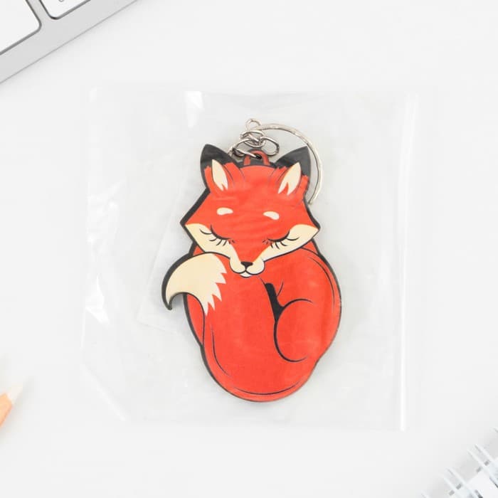 Брелок для ключей деревянный «Лиса», 5×6 см