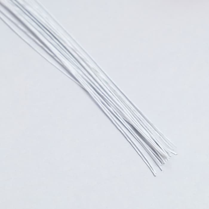 Флористическая проволока в бумажной оплётке «Белая», длина 36 см, 0.55 мм, набор 20 шт.