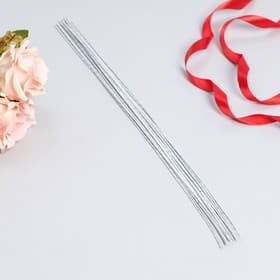 Флористическая проволока в бумажной оплётке «Белая», длина 36 см, 1.2 мм, набор 20 шт.